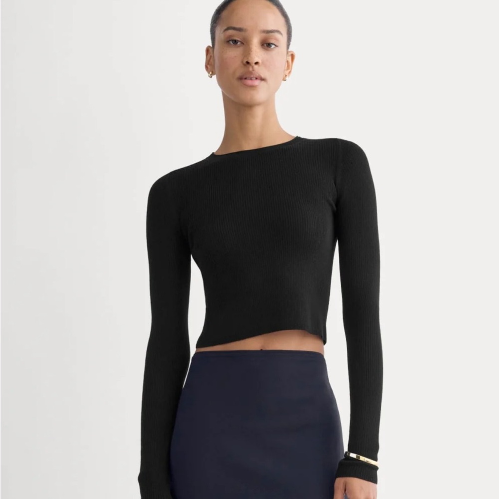 Everlane Cropped ultra fine merino wool Top